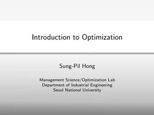 SNUx: Introduction to Optimization